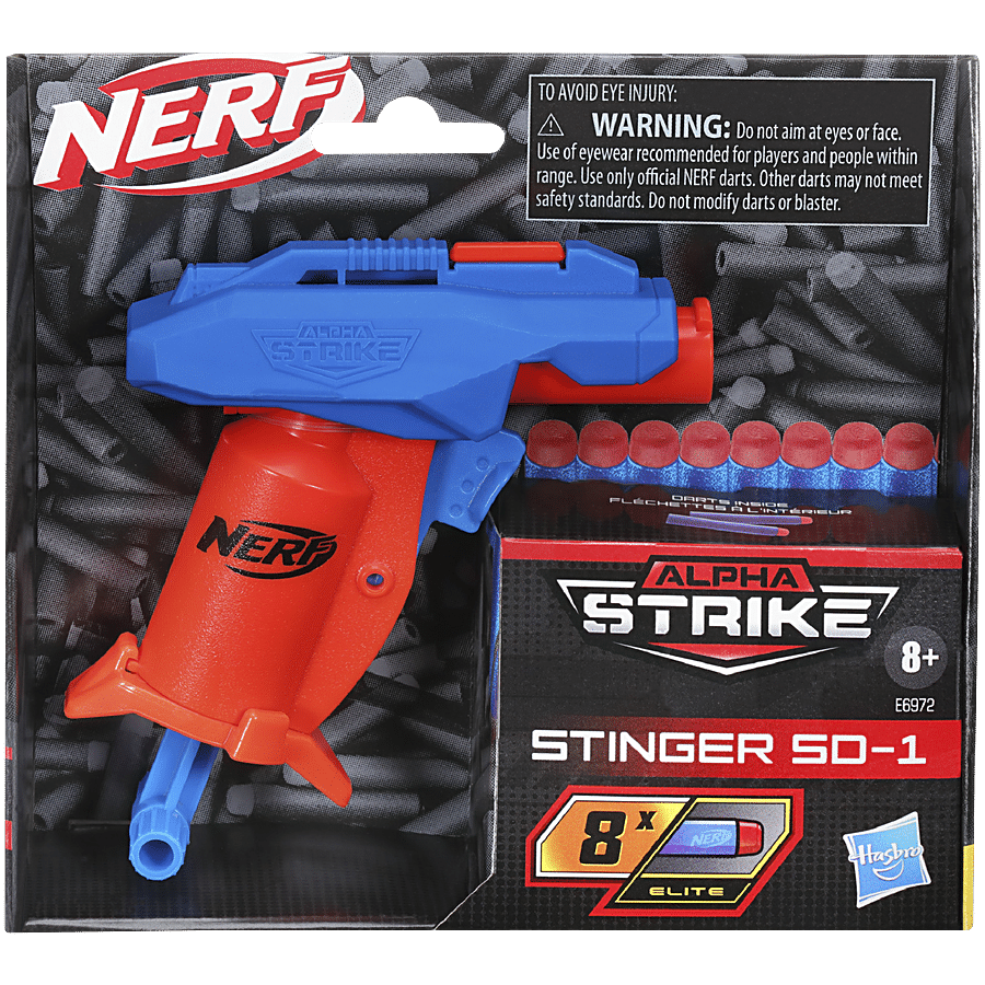 Nerf Alpha Strike Stinger SD-1 Toy Blaster - Includes 8 Official Elite Darts