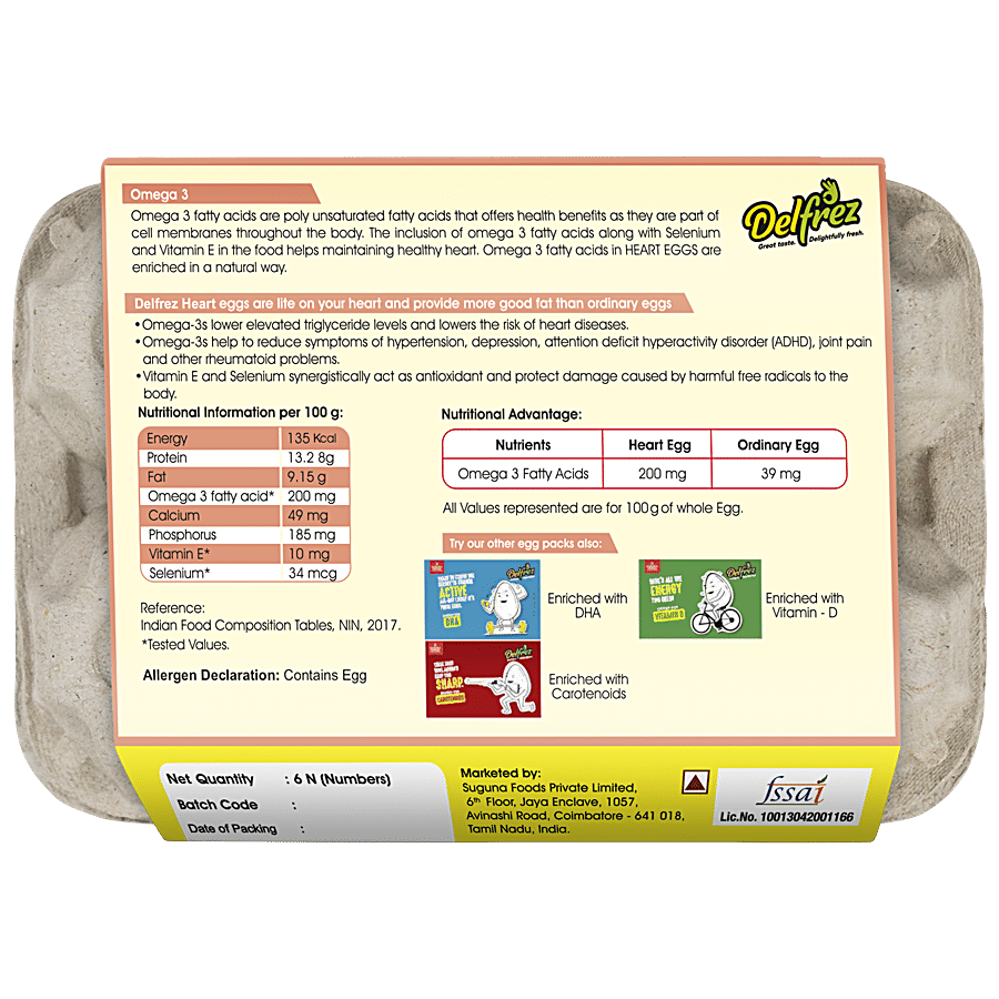 Delfrez  Eggs With Omega 3 & Vitamin E For Healthy Heart