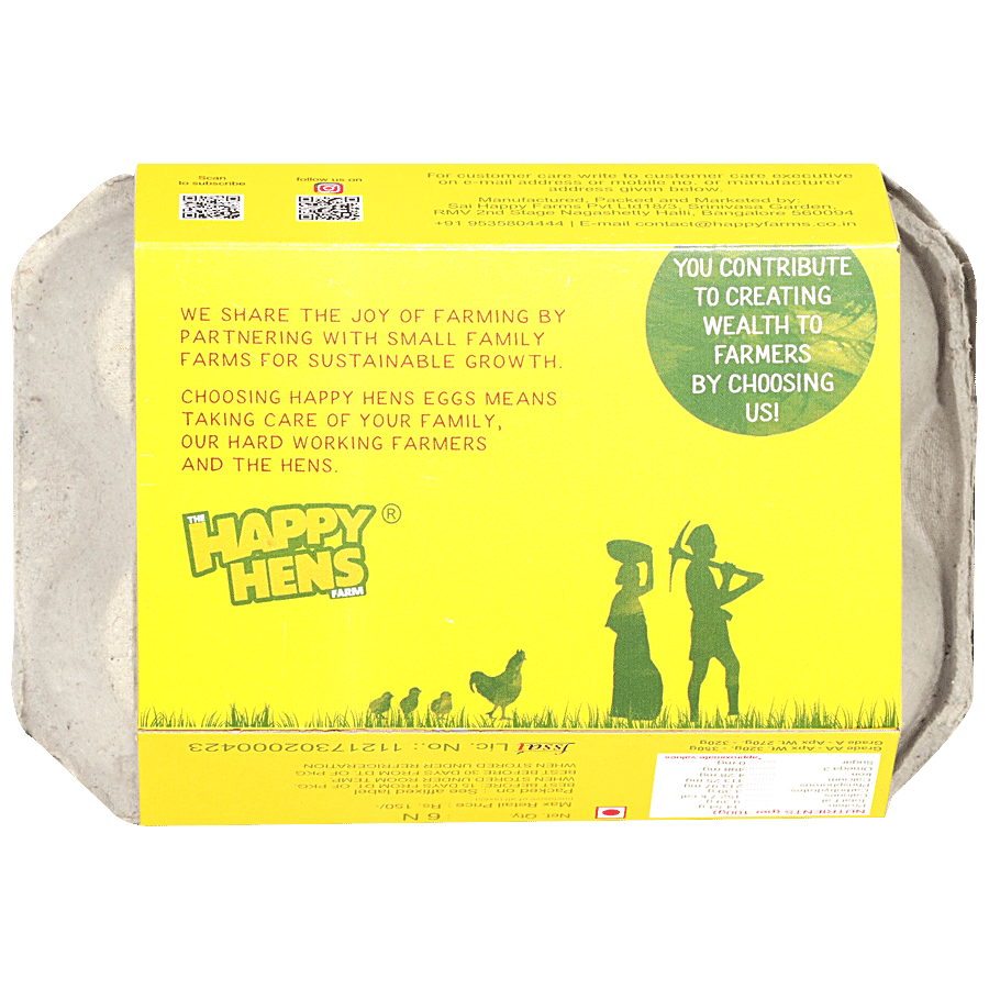 Happy Hens Farms Free Range Eggs - Omega 3