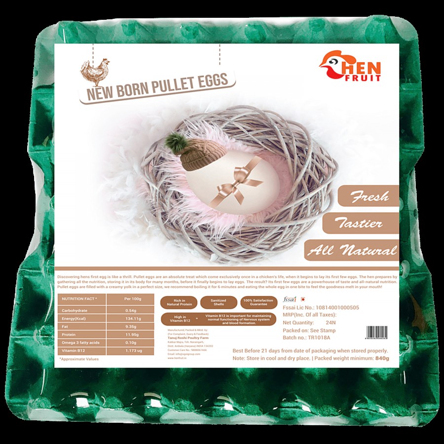 HenFruit Pullet Eggs - New Born