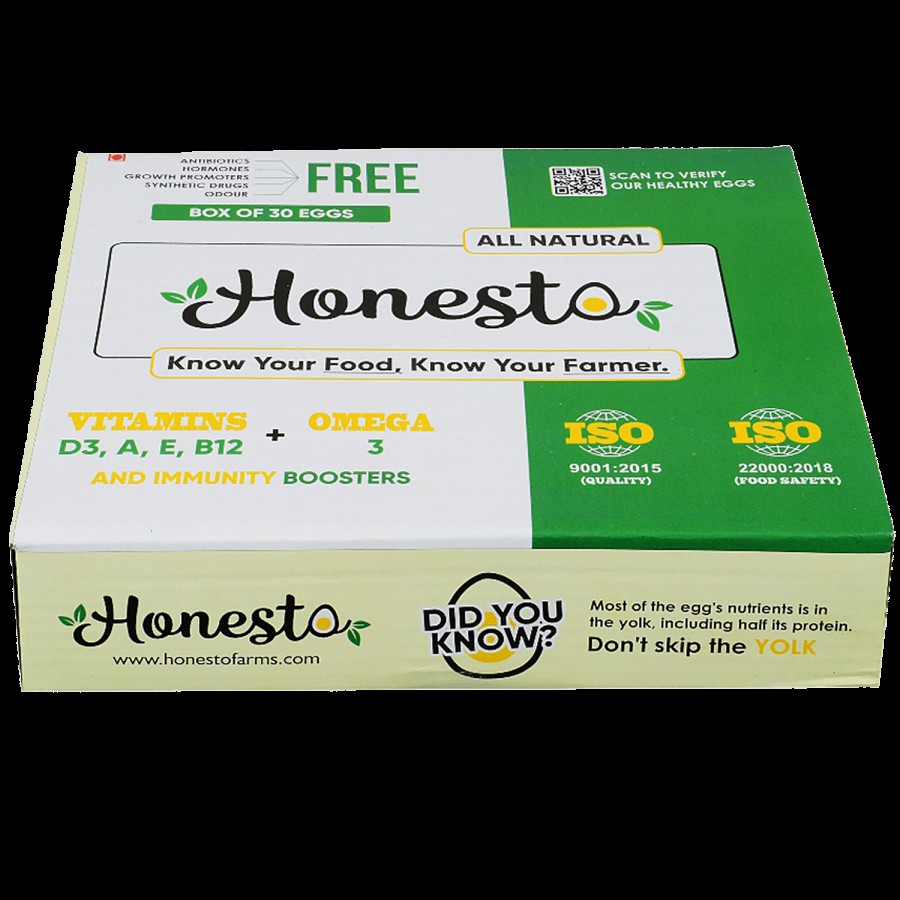 HonestO Eggs Eggs - No Antibiotics & 100% Veg Feed