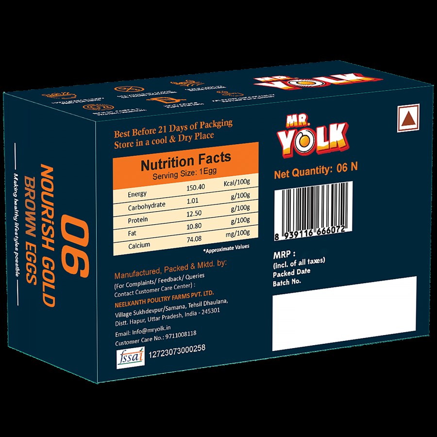 Mr Yolk Nourish Gold Brown Eggs