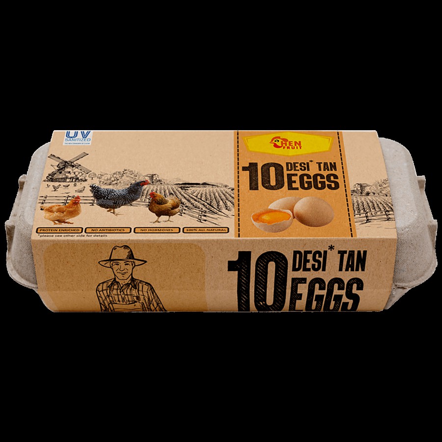 HenFruit Premium Desi Tan Shell eggs - 100% Natural