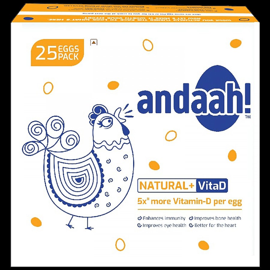 Andaah Eggs Natural + Vita D - Improves Bone Health