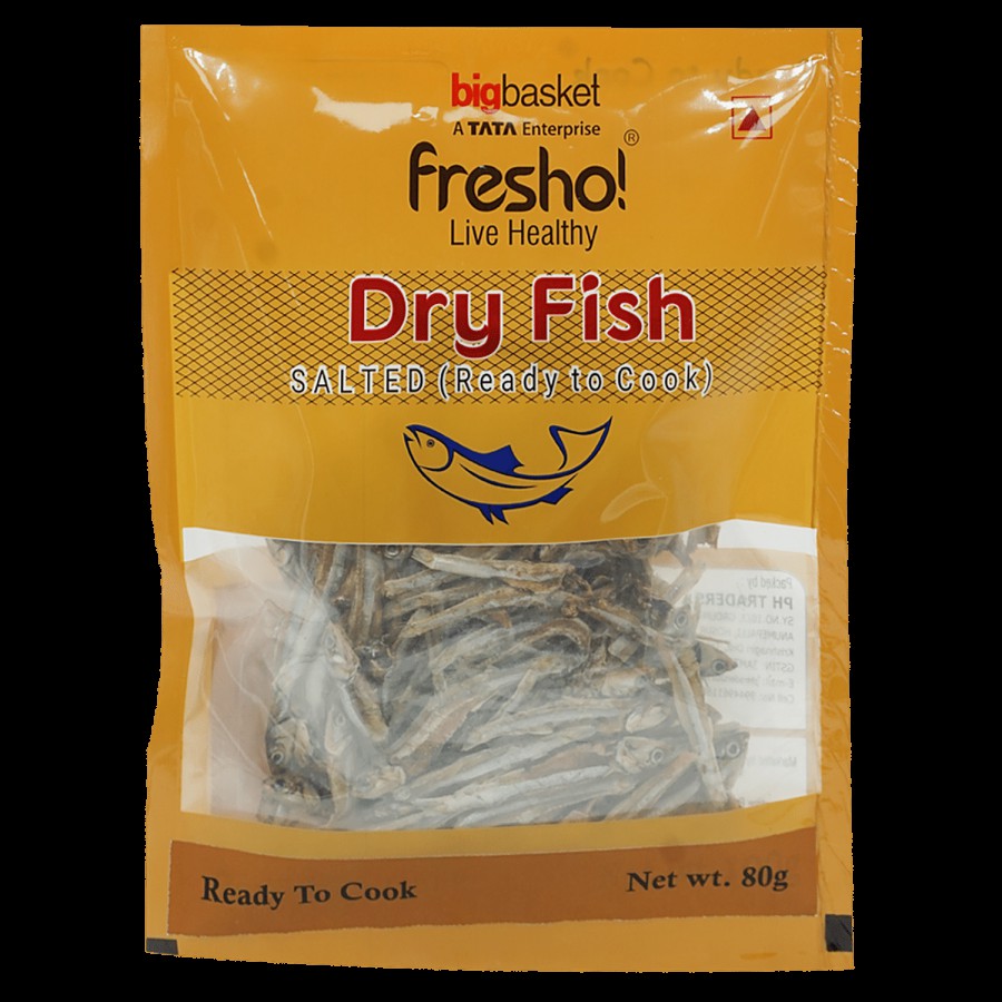 fresho! Dry Fish Nathli / Anchovies Big - Salted  With Head