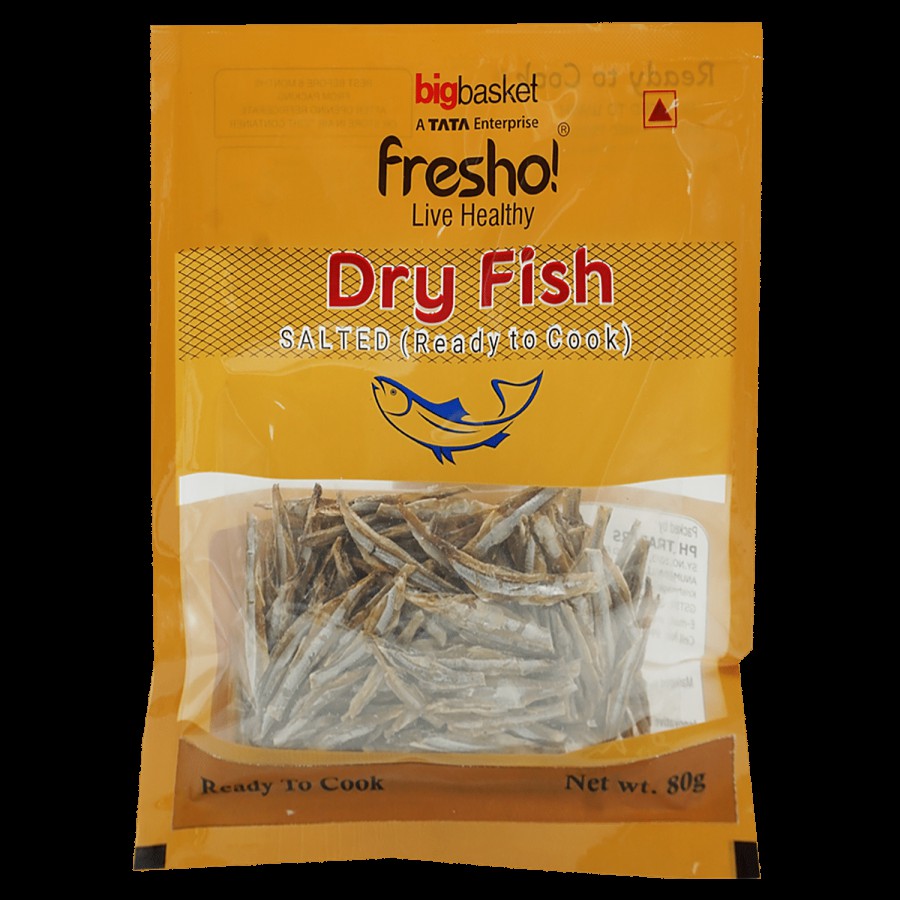 fresho! Dry Fish Nathli / Anchovies Big - Salted  Without Head