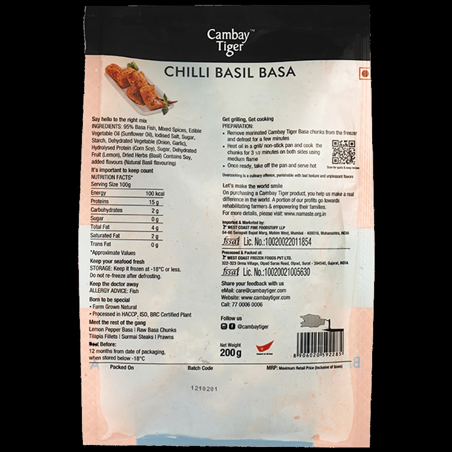 Cambay Tiger Chilli Basil Basa Fish