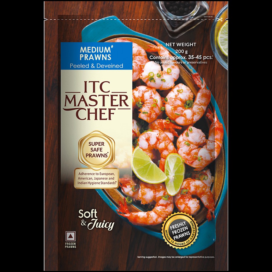 ITC Master Chef Medium Prawns - Soft & Juicy