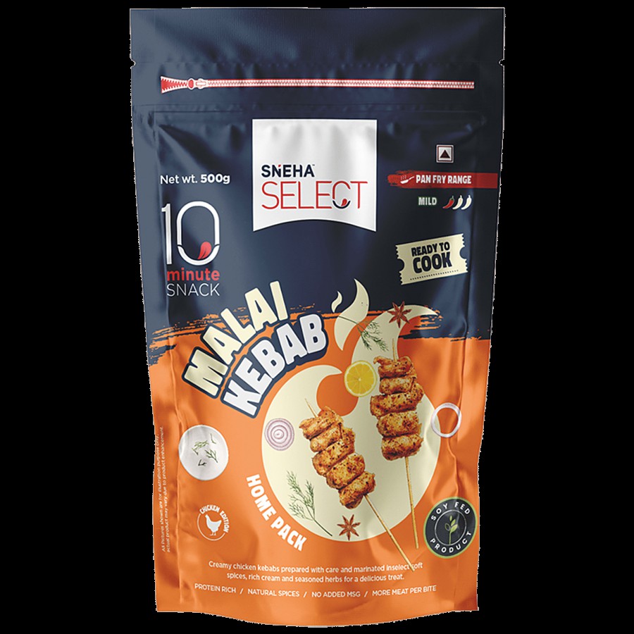 Sneha Select Malai Chicken Kebab - Frozen