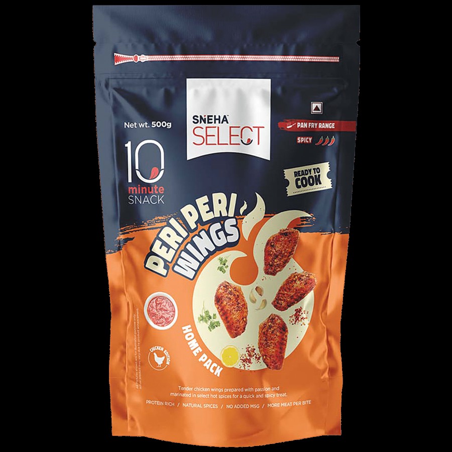 Sneha Select Peri Peri Chicken Wings - Frozen