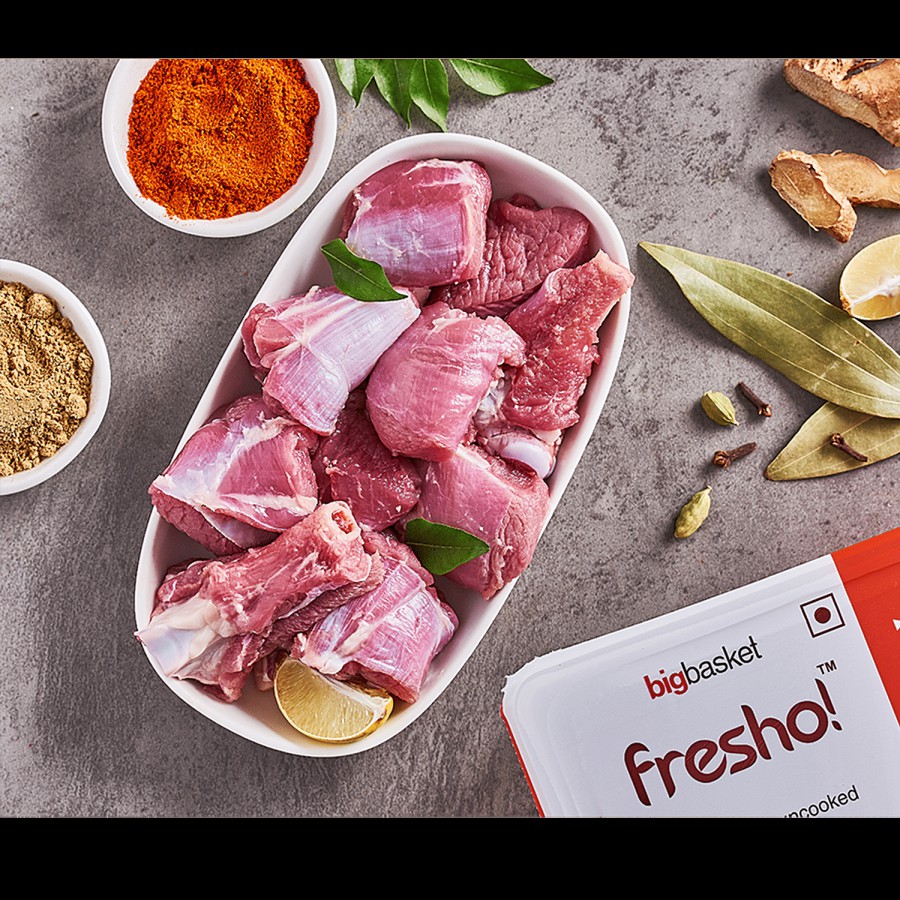 fresho! Mutton Biryani Pieces Antibiotic Residue Free Growth Hormone Free 8 To 11 Pcs