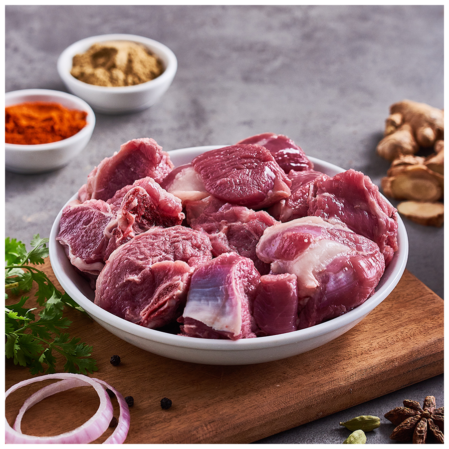 fresho! Mutton Goat Kid Shoulder Pieces Fresh Tender 25 To 31 Pcs