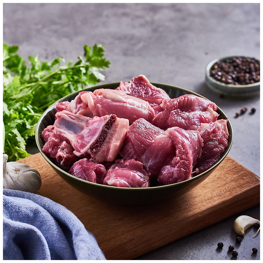 fresho! Mutton Goatkid Curry Cut From Whole Carcass Tender Juicy