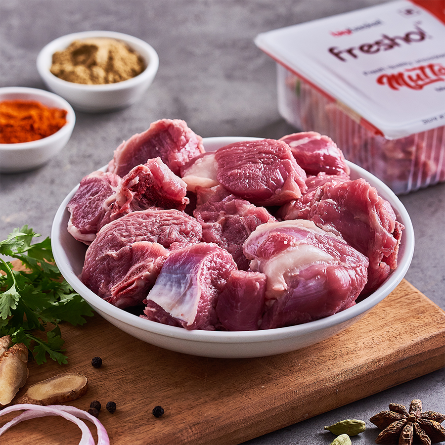 fresho! Mutton Shoulder Pieces Antibiotic Residue Free Growth Hormone Free 24 To 32 pcs