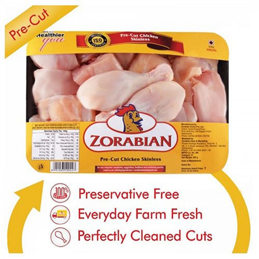 Zorabian Pre-Cut Chicken Half - Skinless