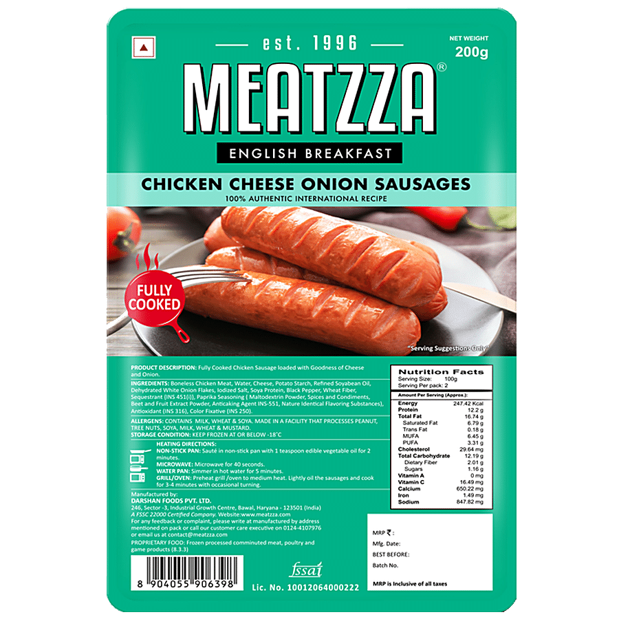 Meatzza Chicken Cheese Onion Sausages