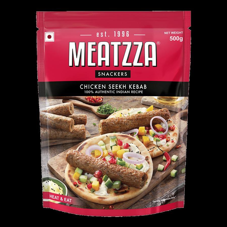 Meatzza Chicken Seekh Kebab - Heat & Eat