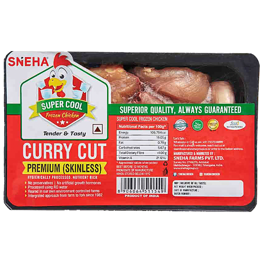 Super Cool Frozen Chicken Curry Cut - Skinless