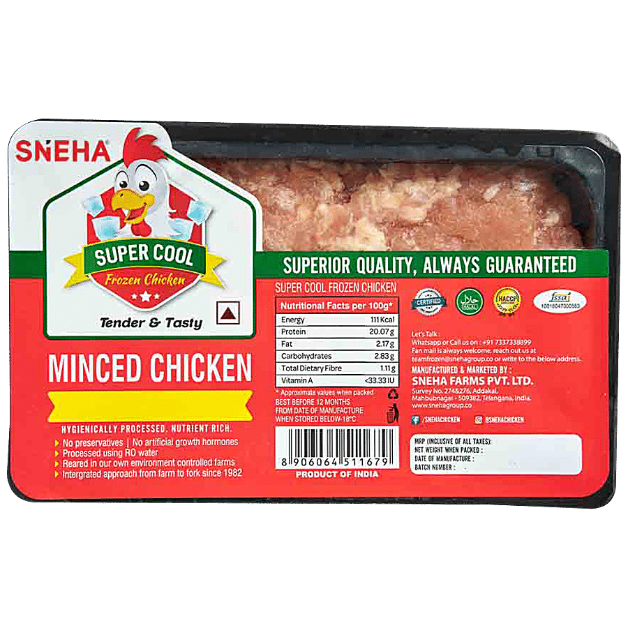 Super Cool Frozen Minced Chicken - Tender