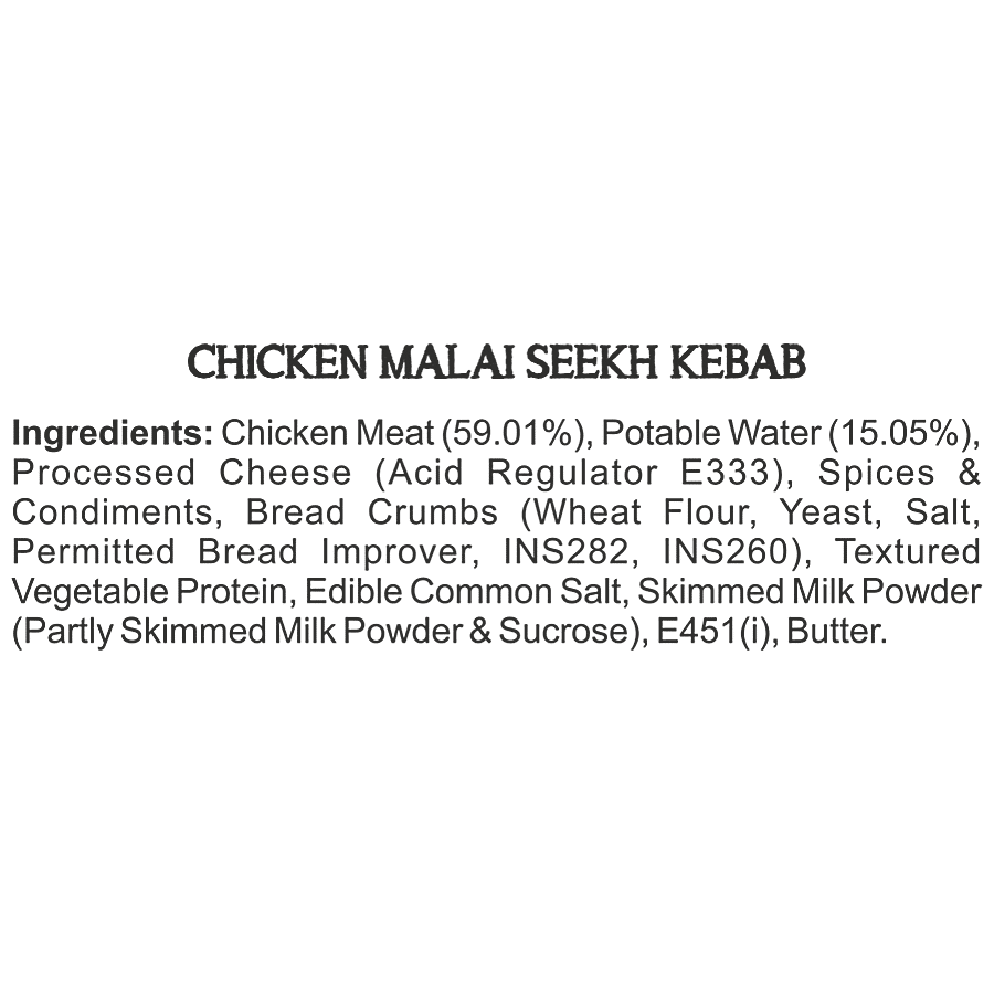 Total Chicken Malai Sheekh Kebab