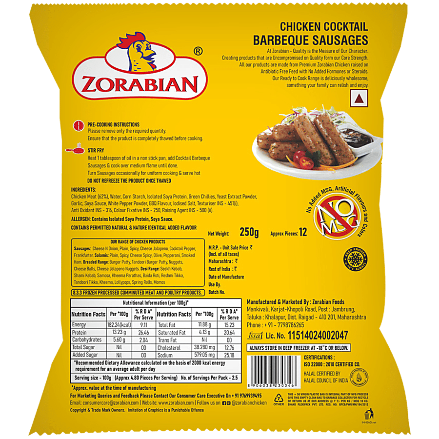 Zorabian Chicken - Cocktail Barbeque Sausages