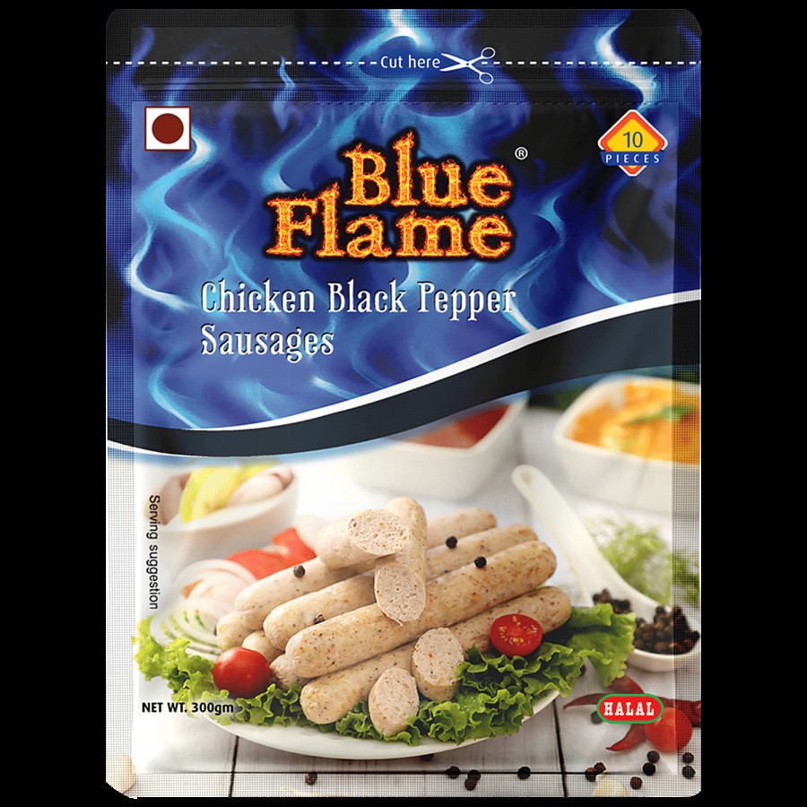 Blue Flame  Chicken Black Pepper Sausages - Halal