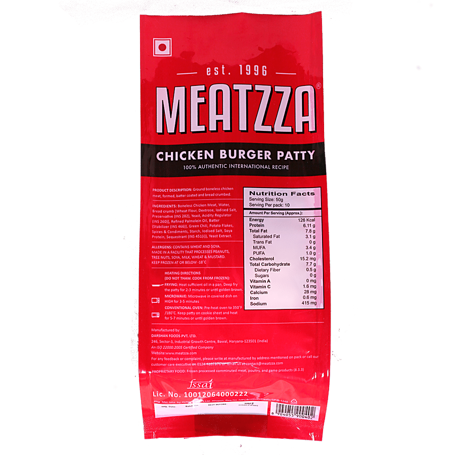 Meatzza Chicken Burger Patty