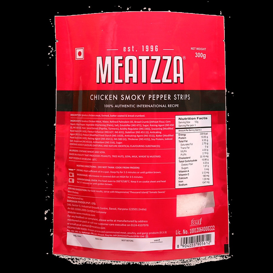 Meatzza Chicken Smoky Pepper Strips