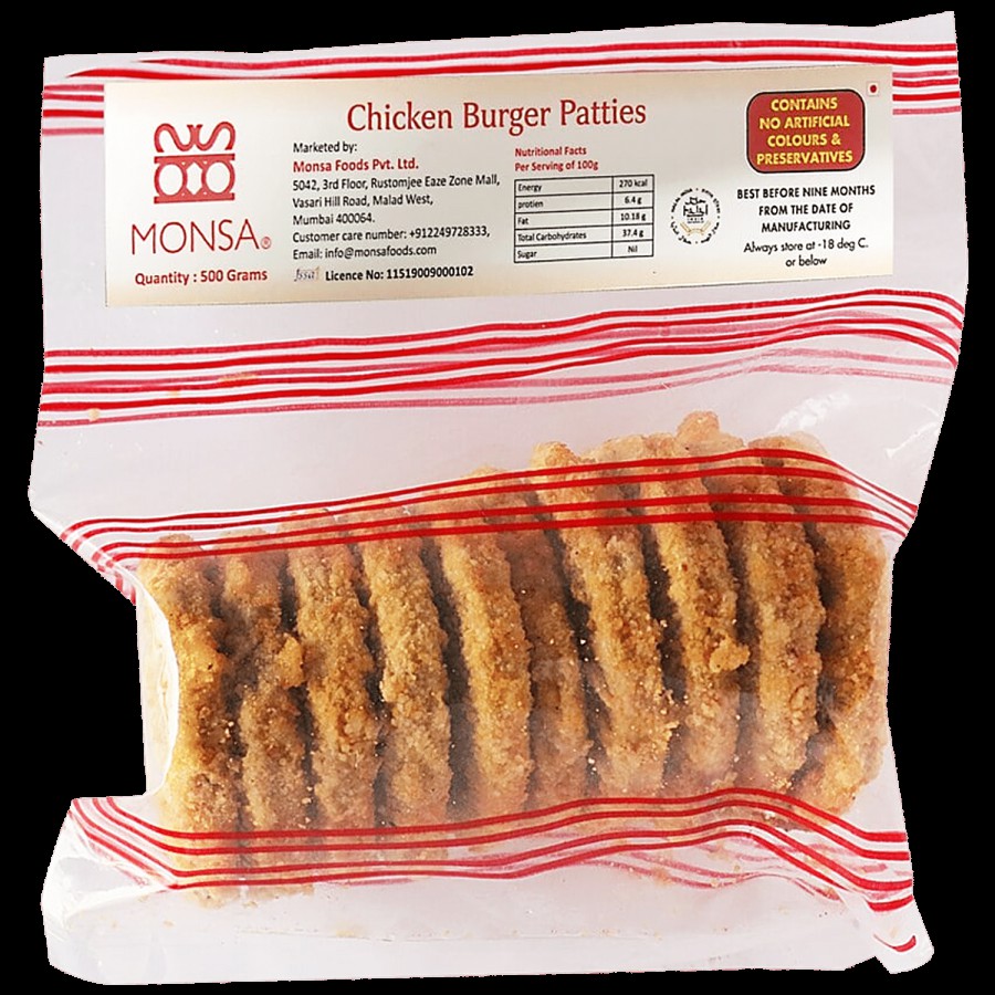 Monsa Chicken Burger Patties