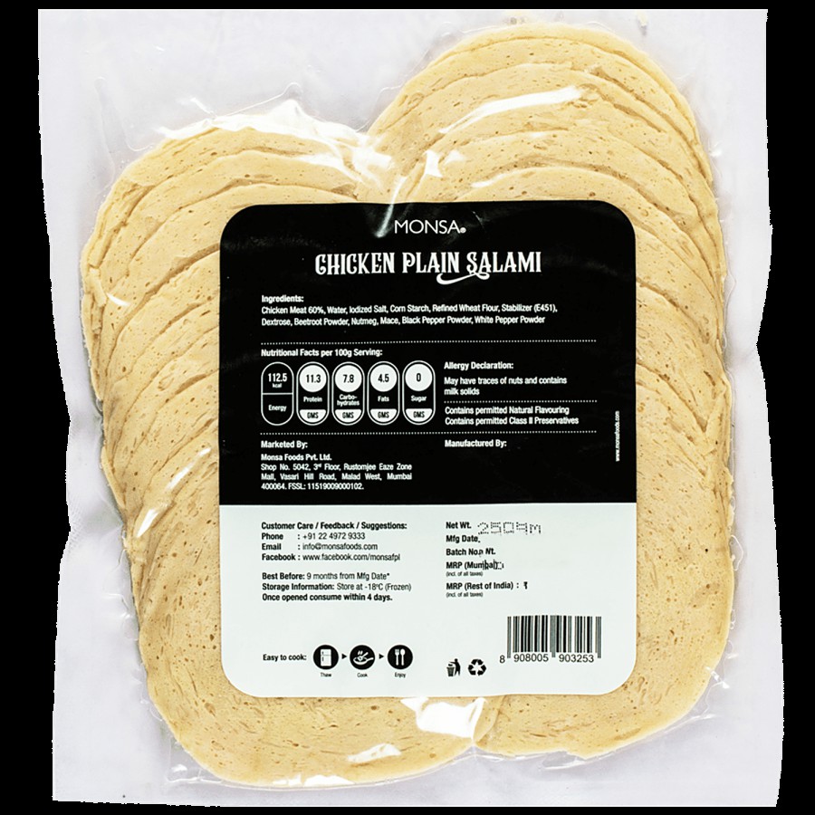 Monsa Chicken Plain Salami