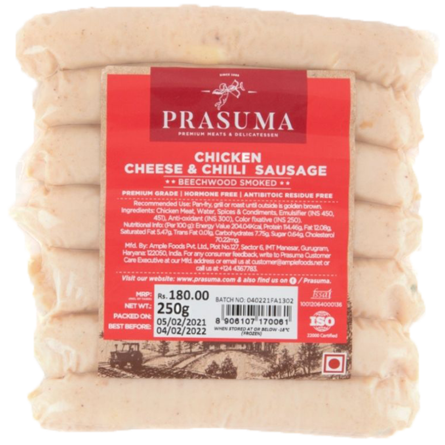 Prasuma Chicken Cheese & Chilli Sausage