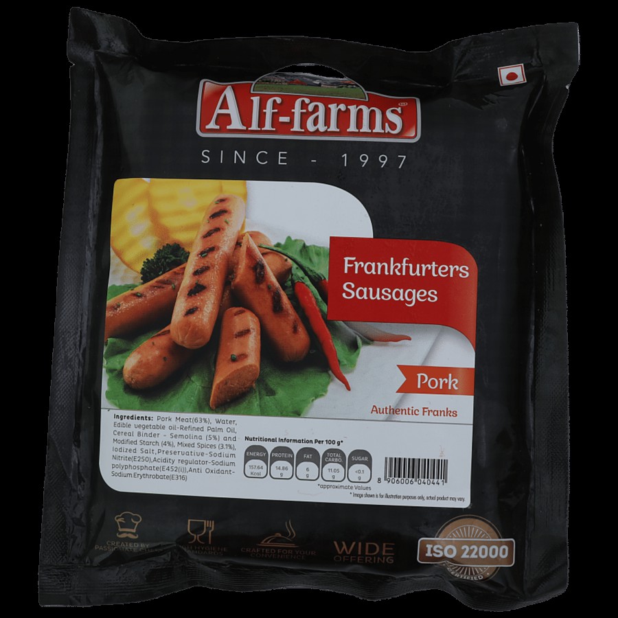 Alf-Farms Pork - Frankfurters Sausages