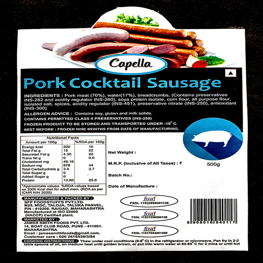 Capella Pork Cocktail Sausage