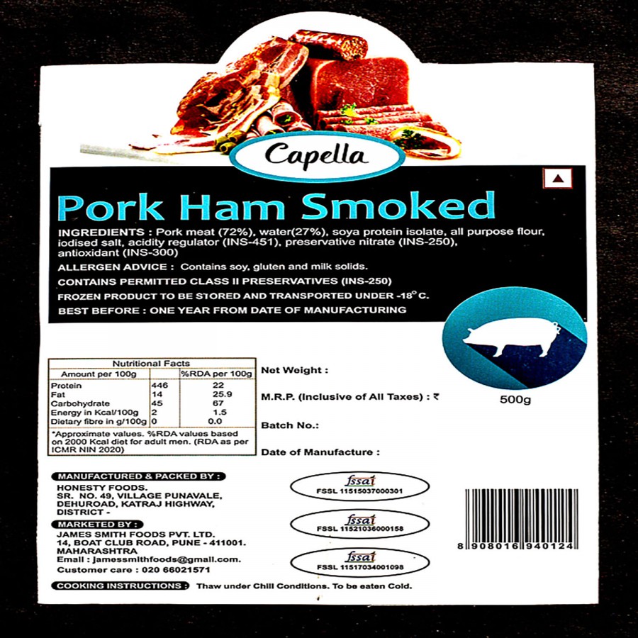 Capella Pork Ham Smoked