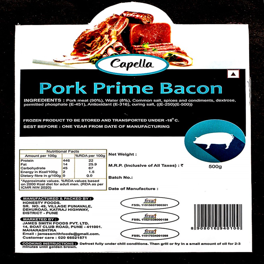 Capella Pork Prime Bacon