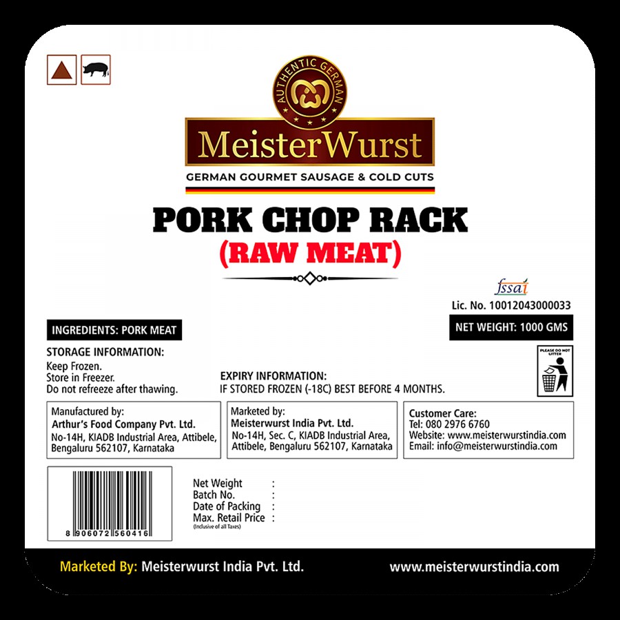 MeisterWurst Pork Chop Rack - Raw