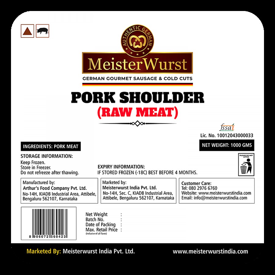 MeisterWurst Pork Shoulder - Raw