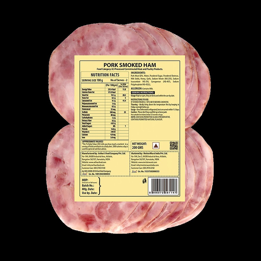 MeisterWurst Pork Smoked Ham - No Fillers