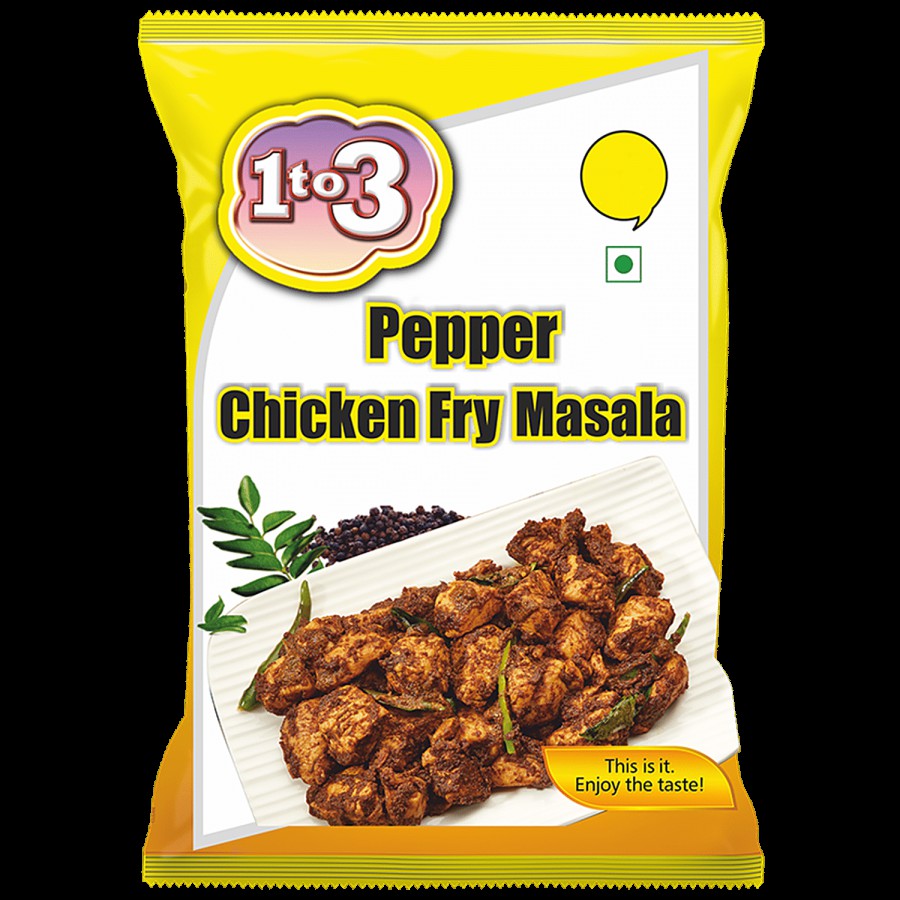 1TO3 Pepper Chicken Fry Masala - Natural Authentic Spices