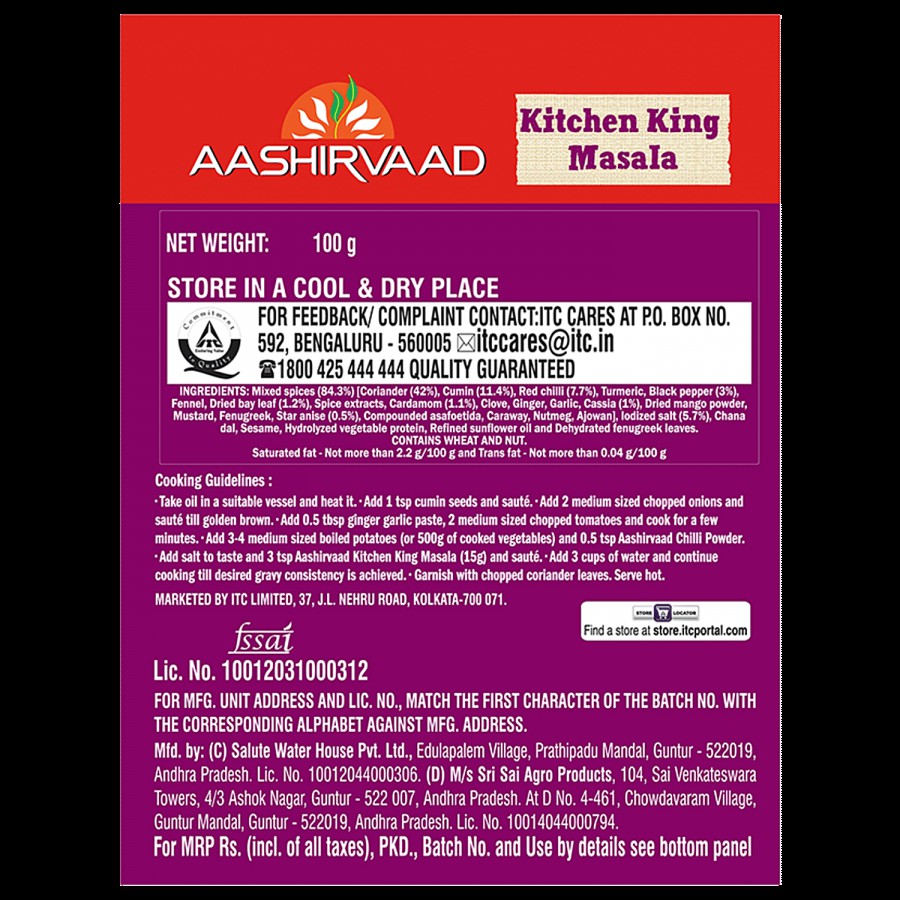 Aashirvaad Kitchen King Masala - Versatile Spice Blend