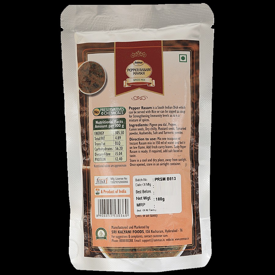 Ammae Pepper Rasam Powder - Spice Mix