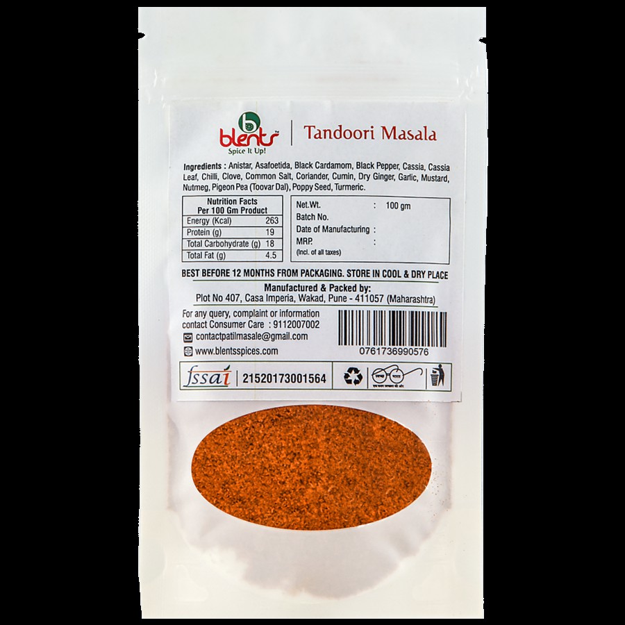 Blents Tandoori Masala - Unique Earthy Flavour & Aroma