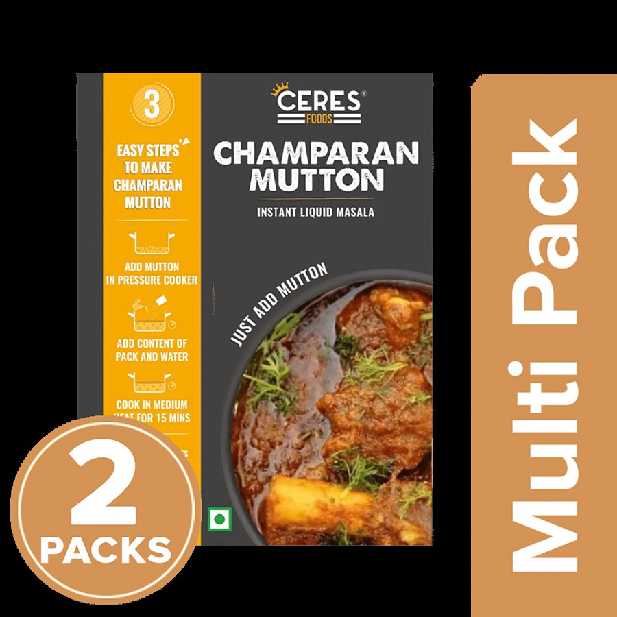 Ceres Foods Champaran Ahuna Handi Mutton Instant Liquid Masala - Ready To Cook Cooking Paste