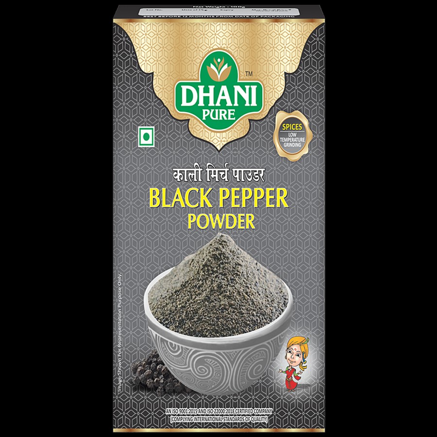 Dhani Pure Black Pepper Powder - 100% Natural