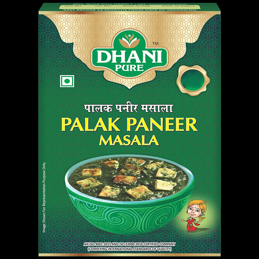 Dhani Pure Palak Paneer Masala - 100% Natural