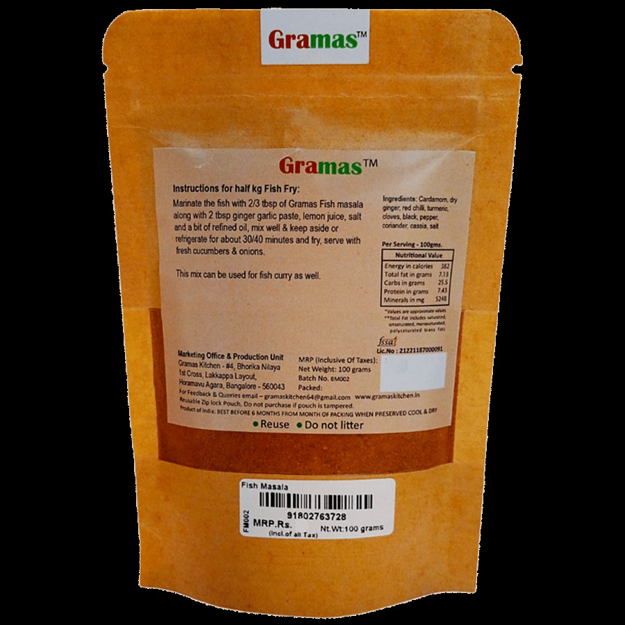 Gramas Spices Fish Masala - With Unique Blend Of Spices