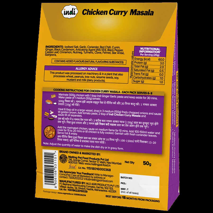 Indi  Chicken Curry Masala - Spicy & Flavourful Restaurant Style