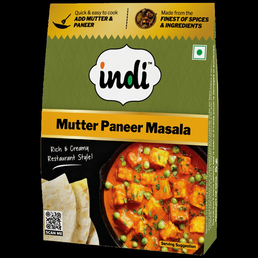 Indi  Mutter Paneer Masala - Rich & Creamy Restaurant Style