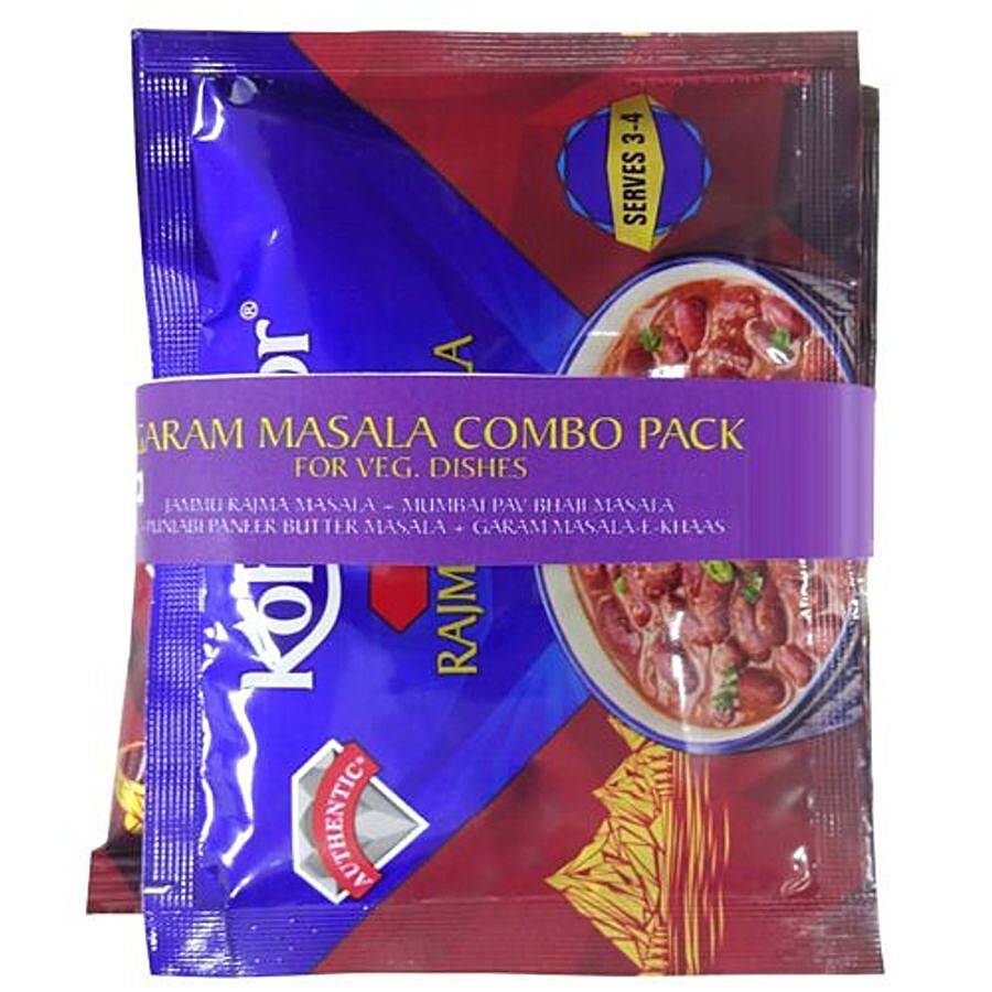 Kohinoor Masala Combo - Rajma 15 Gm + Pav Bhaji 15 Gm + Paneer 15 Gm + Garam Masala 40 Gm