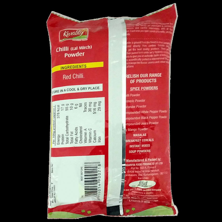 Kwality Powder - Red Chilli (Lal mirchi)